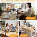 Cat Desk Bed, 360 Rotating & Height Adjustable Desk Cat Nest, Elevated Breathable Cats Bed for Desk with Removable Washable Cover for Indoor Kitten Cats-Maximum Hold Up to 40lb