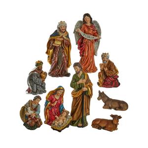 Kurt S. Adler 12.5-Inch Nativity Figurines Table Piece, 11 Piece Set