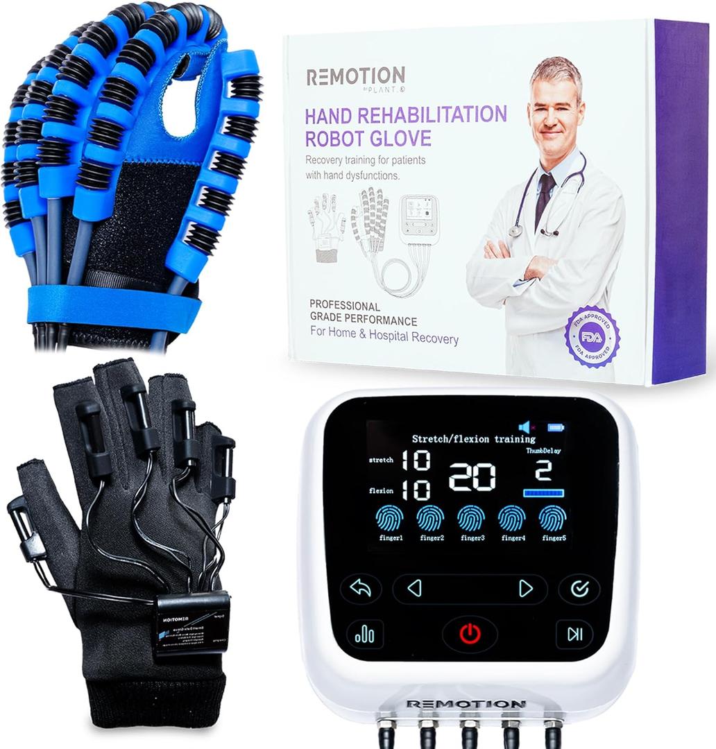 Rehabilitation Robot Gloves - Upgraded Hand Stroke Recovery & Single Finger Rehab Trainer (Right Hand-XL)