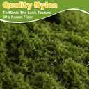 Artificial Moss Mat 11.8" x 8.85ft, Faux Moss Roll Runner Sheet for Crafts & Wedding Decor, Reusable Green Nylon Fake Moss Roll for Garden Theme Party, Fireplace & Table Display