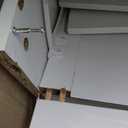 Shoe Storage Cabinet with Handmade Rattan Drawers, Freestanding Shoe Organizer Cabinet with Solid Wood Legs, Narrow Shoe Cabinet Storage for Entryway, Rustic Slim Shoe Rack Cabinet (White)