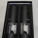 TOMEEM Electric Salt and Pepper Grinder Set with LED Lights  Rechargeable Automatic Pepper and Salt Mill with 6 Adjustable Coarseness for Kitchen, BBQ & Gifts