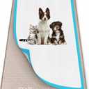 Pee Pad Holder for Dogs, 50" x 35" Silicone Pee Tray Mat Leak-Proof, High Edge, No Spill Pet Pad Holder for Puppy, Cat, Rabbit, Training Pads for Floor Protection, No Pee Pads (Khaki)