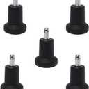 5PCS High Profile Bell Glides 2.5" Replacement Office Desk Chair or Stool Swivel Caster Wheels,Easy Conversion from Wheeled Casters to Stationary Feet to Protect Wood or Hardwood Floor