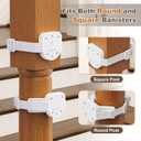 Upgraded Retractable Baby Gates for Stairs & Banister, Mesh Dog Gate Indoor, Extends to 55" Wide 33" Tall, Child Safety Gate for Stairway, Banister & Wall Mount (White)