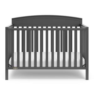 Graco Benton 5-in-1 Convertible Crib (Gray) – GREENGUARD Gold Certified, Converts from Baby Crib to Toddler Bed, Daybed and Full-Size Bed, Fits Standard Full-Size Crib Mattress