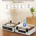 CD Player with Built-in Stereo Speakers Portable Support Bluetooth Nostalgic CD Players for Home Headphone Jack