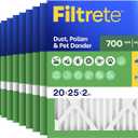 Filtrete 20x25x2 in. Air Filter, MERV 8, MPR 700, 12 HVAC Filters