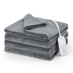 Sunbeam Microplush Heated Blanket TWIN 62INX84IN,Dark Grey