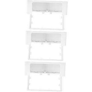 Veemoon 3pcs Outlet Cover Adhesive Switch Socket Protection Box for Bathrooms and Outdoor Use Heavy-duty Type Receptacle Shield against Water Splashes (White)