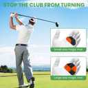 Golf Training Grip Aid - Ergonomic Silicone Golf Swing Trainer Tool Posture for Swing Improvement & Grip Support - Golf Aid for Indoor/Outdoor Practice