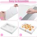 5 Set 26x18x4 Heavy Duty Corrugated Full Sheet Cake Box, Gold, 26 x 18.5 x 4 inches