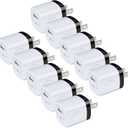 USB Wall Plug, 10Pack 1A/5V Single Port USB Wall Charger Power Adapter Charging Block Cube Brick Box for iPhone 16 15 14 13 12 11 Pro Max/XS,Samsung S24 S23 S22 S21 S20 Ultra 5G,Android Phone Charger