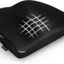 Office Chair Cushion - Breathable Pressure Relief Seat Cushion with Hours Sitting on Gaming/Car/Wheelchair, Extra-Dense Air Fiber for Orthopedic Coccyx, Sciatica & Hip Support (Black)