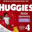 Huggies Little Movers Baby Diapers, Size 4, Mega Colossal, 120 Ct