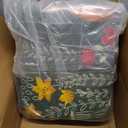 Green Botanical Living Room Rug, Ultra Thin Boho Vintage Floral Indoor 8x10 Area Rug Washable, Summer Tropical Woodland Plants Animals Rug Accent Carpet for Dining Room Nursery Entryway Dorm Bedroom