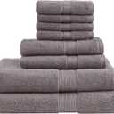Madison Park 800GSM Bathroom Towel Set of 8 100% Cotton Bath Towel Set for Bathroom Luxurious Highly Absorbent 2 Bath Towels 2 Hand Towels 4 Washcloths Quick Dry Spa Quality Mocha (Multi-Sizes)