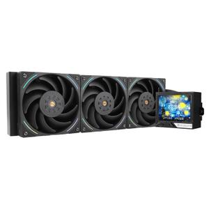 Thermalright Mjolnir Vision 360 ARGB Black-AIO CPU Liquid Cooler,IPS LCD Screen with 320 * 240 Resolution,for AM4/AM5 and LGA1700/1851,3.5 inchMagnet-Absorbent LCD Screen for Images