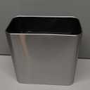 mDesign Small Metal 2.4 Gallon Trash Can Wastebasket Garbage Bin for Bathroom - Mini Slim Rubbish Waste Bin for Master or Guest Bath, Bedroom, Garage, Laundry Room, or Playroom, Black, Pack of 1