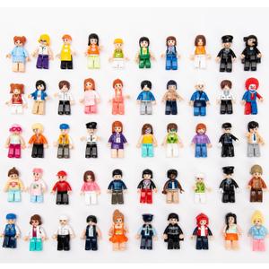 50 PCS Ramdom Minifigures, Mini Figure Toy, Building MINIFIG People, Muiti-Themes, (Random 50 Included)