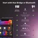 Philips Hue Signe Smart Color Changing Floor Lamp, Black, White and Color Ambiance, Pack of 1, Control with Hue App, LED Floor Lamp Compatible with Alexa, Google Assistant, and Apple Homekit