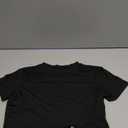 YEOREO Short Sleeve T Shirt for Women Double Lined Crop Top Crew Neck Workout Tee Colin Slim Fit Summer Basic Going Out Top (Large, Black)