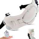 Inflatable Lumbar Pillow for Airplane Travel Lumbar Support Pillow for Office Chair/Car Seat Dual-Zone Adjustable Back Support for Reducing Lower Back Pain (White)