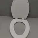 Centoco Elongated Toilet Seat, Heavy-Duty Wood Core with Plastic Scratch-Resistant Finish, Made in the USA, 900-001, White