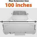 Wolfwo Dump Trailer Tarp Retention Bar, 100” Extension Tarp Retention Bow Cross Pull Bar with Waterproof Coating, Anti-Sail Tarp Retention Bow, and 2 Lockdown J-Hooks