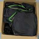 Happy Travel Tent 6 Person Tents for Camping, Waterproof Easy Setup Camping Tent with Rainfly, Portable Large Family Cabin Tent with 5 Large Mesh Windows and Carry Bag for Outdoor Camping & Hiking (Black)