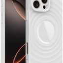 GUNPRIO Case for iPhone 15 Pro, Thin Slim Stylish Ripple Pattern Design, iPhone 15 Pro Protective Cover 6.1 inch, White