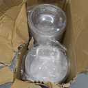 Lilymicky 50 Sets 12 oz Clear Plastic Parfait Cups with Insert & Flat lids, Disposable Yogurt Fruit Cups for Kids, for Dips and Veggies, Breakfast and Snacks