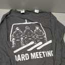 Snowboard Board Meeting Ski Lift Skier Winter Sports Long Sleeve T-Shirt Size L