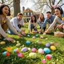 Easter Confetti for Cascarones Egg Multicolor Round Confetti and 480 1.5 x 1.5 Inches Tissue for Easter Party Supplies Decorations Toy Egg Basket, Not Included Eggs (Vivid Color)