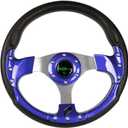 RASTP Golf Cart Steering Wheel 12.6/320mm for Club Car DS and Club Car Precedent EZGO Yamaha Golf Carts,Blue