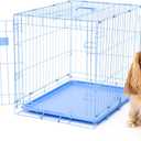 Carlson Blue Secure and Compact Single Door Metal Dog Crate, Small (24.0"L x 18.0"W x 20.5"H)