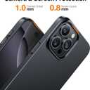 TORRAS Slim Fit for iPhone 16 Pro Case, Ultra Thin for iPhone 16 Pro Case, Lightweight Matte Anti-Scratch Hard PC Cover Phone Case for iPhone 16Pro 6.3 inch, Black
