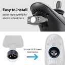 Electric Wheelchair Led Light Power Wheelchair Accessories,3 Pin XLR Head High Brightness Adjustable Angle, Night Lighting Controller for Most Models of Motorized Wheelchair