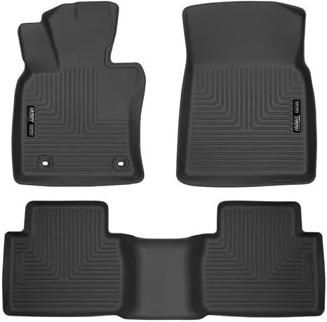 Husky Liners Weatherbeater Floor Mats | Fits 2018 - 2024 Toyota Camry (Front Wheel Drive only) Excludes Hybrid Models | Front & 2nd Row, 3-pc Black - 95731