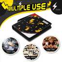 Trading Card Binder 4 Pocket,400 Pocket Card Collection Binder with 50 Removable Sleeves,PU Waterproof Top Card Book,3-Ring Zipper Collectible Trading Card Album for MTG/TCG/Card Holder Gift(Black) (Small)