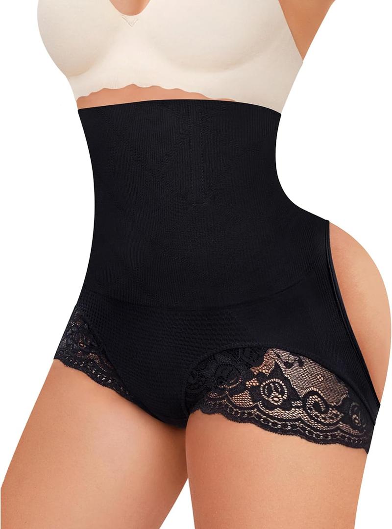 Gotoly Hourglass Figure Butt Lifter Shaper Panties Tummy Control High Waisted BoyShort (X-Large-XX-Large, Black)