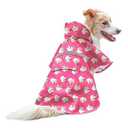 NACOCO Large Dog Raincoat Adjustable - Pet Water Proof Clothes Lightweight Rain Jacket Poncho Hoodies with Strip Reflective Pink (XL, Pink Unic)