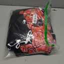 SCREENSHOT Mens Urban Premium Fleece Hoodie - Animation Cartoon Character Embroidery Patch Gel Print Hooded Sweatshirt (3X-Large, Black/Red)