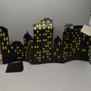 59.06 x 26.3 Inches City Skyline Backdrops American Cityscape Comics Style Buildings Scenes Photography Hero Cardboard Background for Children Birthday Party Baby Shower Photo Cake Table Decorations