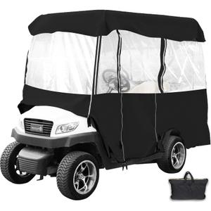 VEVOR Golf Cart Enclosure, Polyester Driving Enclosure, Club Car Covers Universal Fits for Most Brand Carts, Sunproof and Dustproof Outdoor Cart Cover VEVOR Golf Cart Enclosure, Polyester Driving Enclosure, Club Car Covers Universal Fits for Most Brand Carts, Sunproof and Dustproof Outdoor Cart Cover