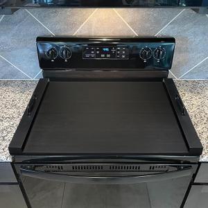 Noodle Board Stove Cover with Handles, Multiple Stove Top Cover Board for Electric/Gas Stove Top(Black)