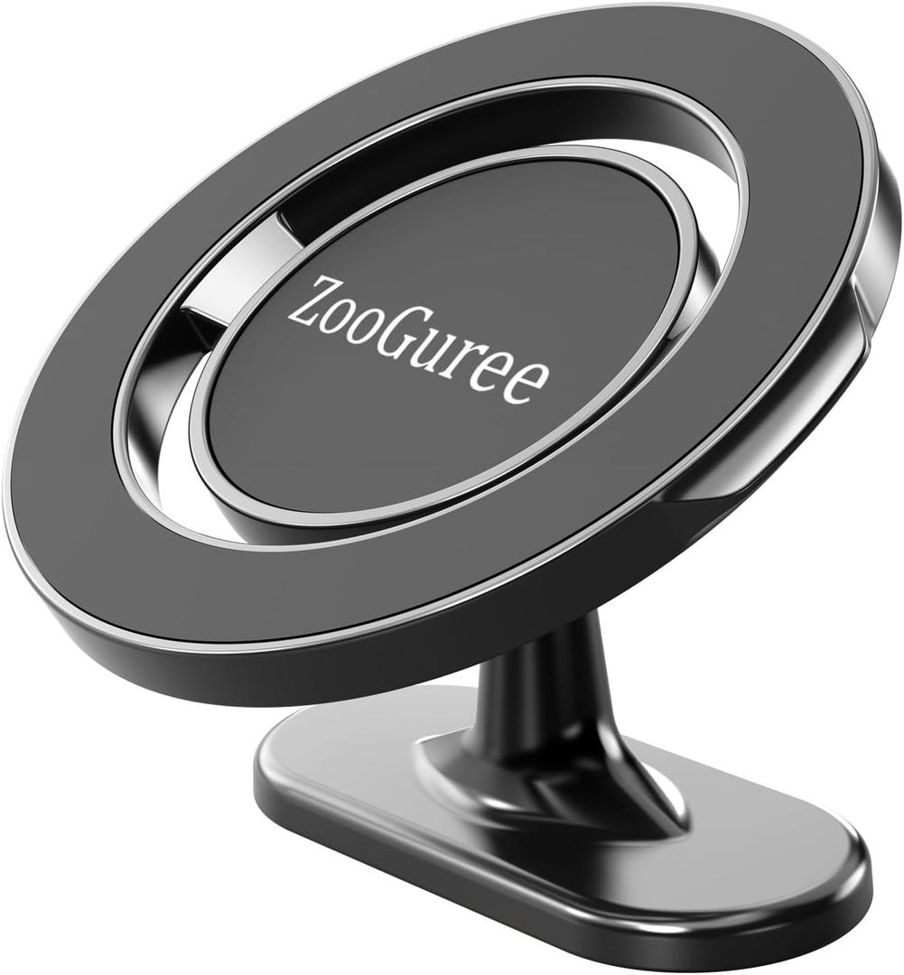 ZooGuree Mag Safe Car Mount[20+Strong Magnets] 360°Rotatable Magnetic Car Phone Holder for Dashboard [Hands-Free] Adjustable Cell Phone Car Mounts for All Phones iPhone15 14 13 12 Pro Max Plus Mini (Pack of 4)