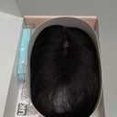 Human Hair Topper for Women No Bangs, 100% Remy Toppers Hair Pieces for Women,150% Density, No Tangle & Smooth, 14 Inch #Natural Black