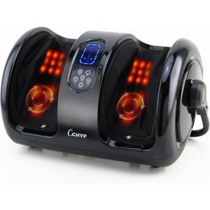 CCHYF Shiatsu Foot Massager with Heat, Foot Massager for Plantar Fasciitis, Pain Relief and Heat Therapy, Massage Foot/Calf with Deep Kneading, Christmas Gift for Women and Men(Black) (20.86*12.99*9.44 in)