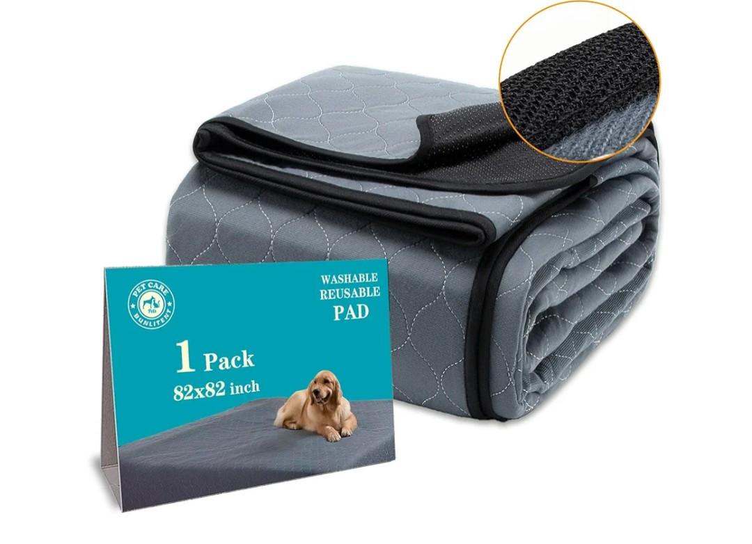 Washable Pee Pads for Dogs 82" x 82", 1 Pack, Large Reusable Puppy Pads, Dog Training Pads with Quick Dry, Large Anti-Slip Whelping Pad for Pet, Playpen, Incontinence, Housebreaking